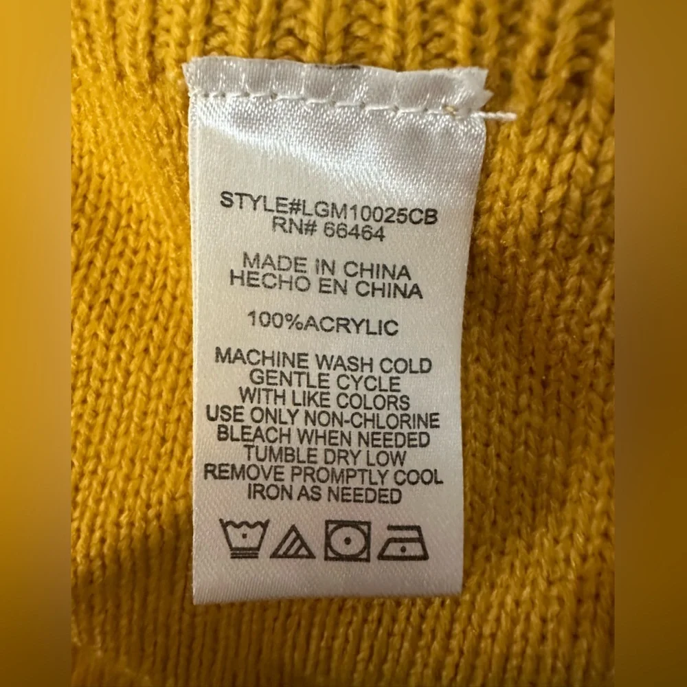 Mustard Sweater Poncho - Picture 6 of 9